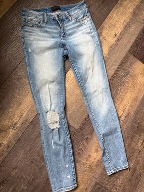 Buckle Light Blue Distressed Skinny Jeans